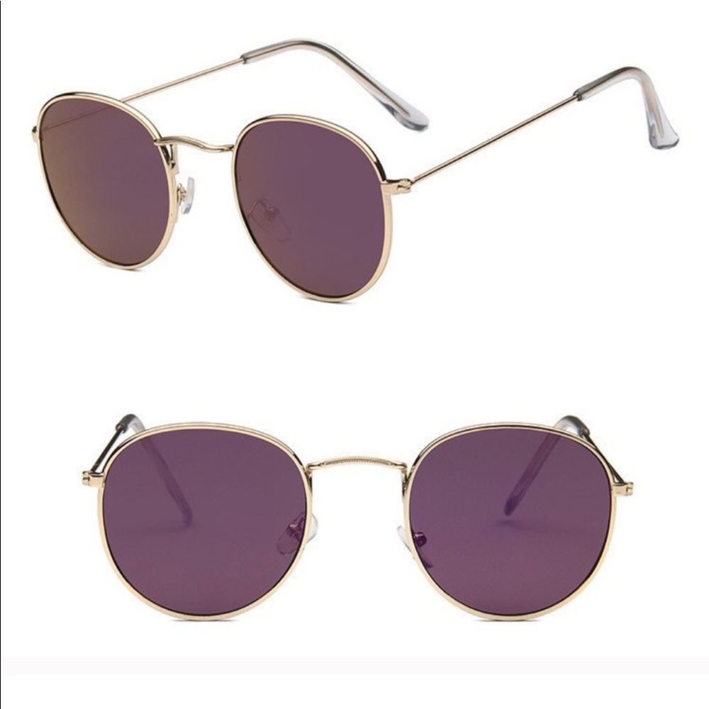 👑Purple round mirror sunglasses NWT👑